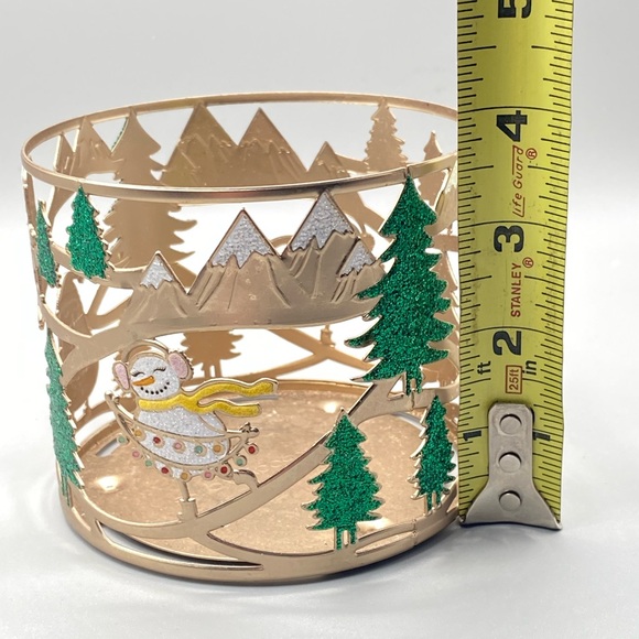 Bath & Body Works Fun And Colorful Frolicking Snowmen THREE WICK CANDLE Holder - Picture 8 of 8